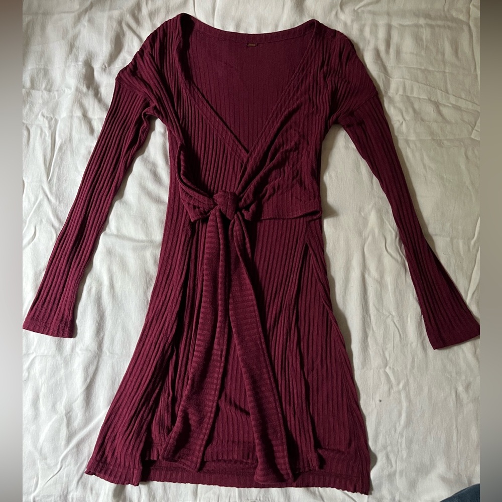 Free People Sweet Myrtle Maroon Tunic Size M